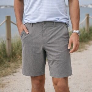 Free Fly Heather Gray Performance Shorts Stretch Lightweight Casual Men's 38